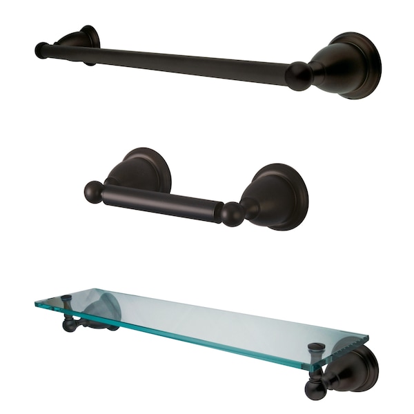 3-Piece Bathroom Accessory Set, Oil Rubbed Bronze